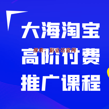 大海淘宝高阶付费推广课程