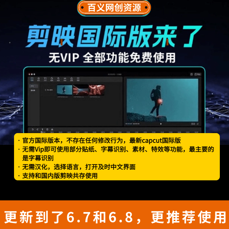 2025最新国际版剪映,告别剪映会员!官方正版CapCut免费用,字幕识别滤镜素材自由了 CapCut 2025最新国际版剪映,告别剪映会员!官方正版CapCut免费用,字幕识别滤镜素材自由了 CapCut